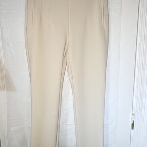 Rachel Zoe Tailored Straight Leg High-Rise Trousers in Cream